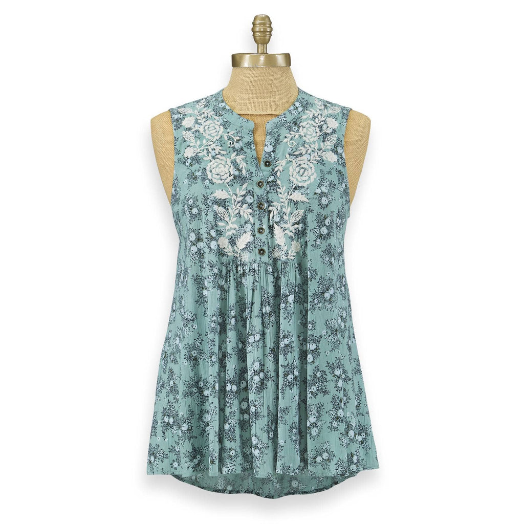 Back in the Saddle - Marta Floral Sleeveless Blouse