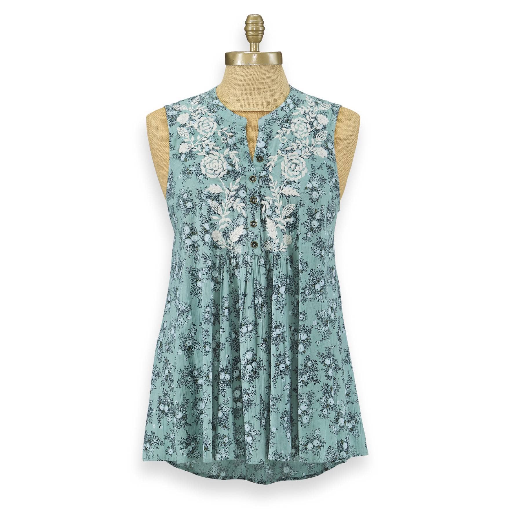 Back in the Saddle - Marta Floral Sleeveless Blouse