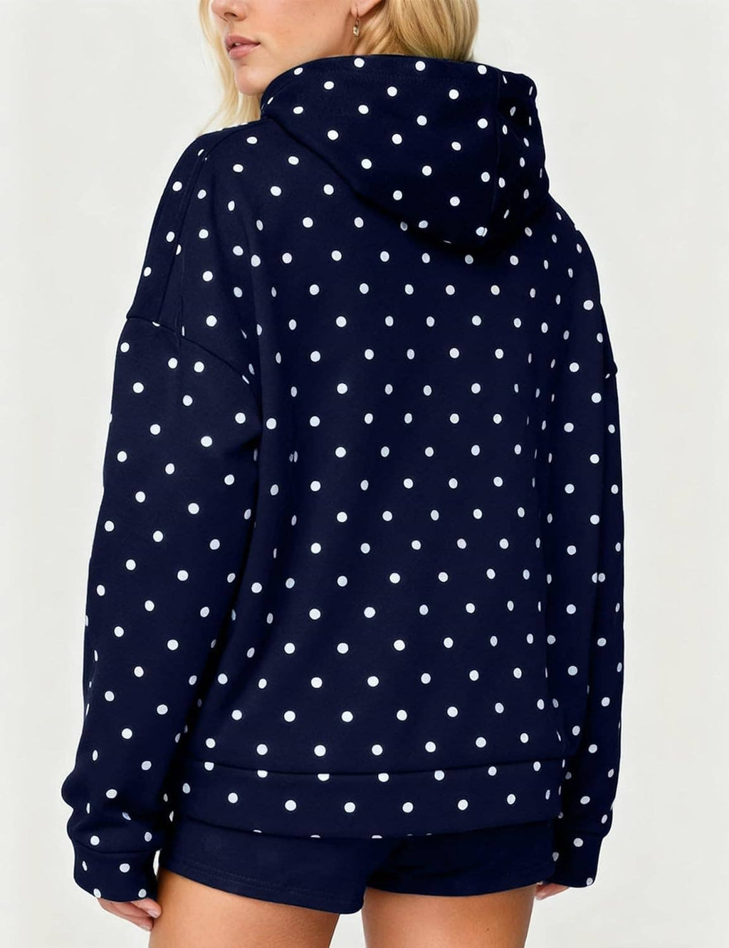Rosa Clothing - Oversized Polka dot print hoodie
