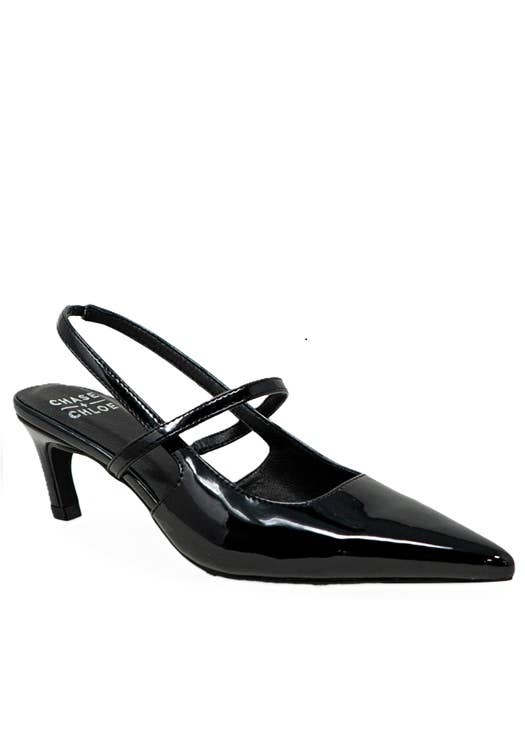 Chase+Chloe - ZANDRA-5 SLINGBACK POINTED TOE KITTEN HEEL
