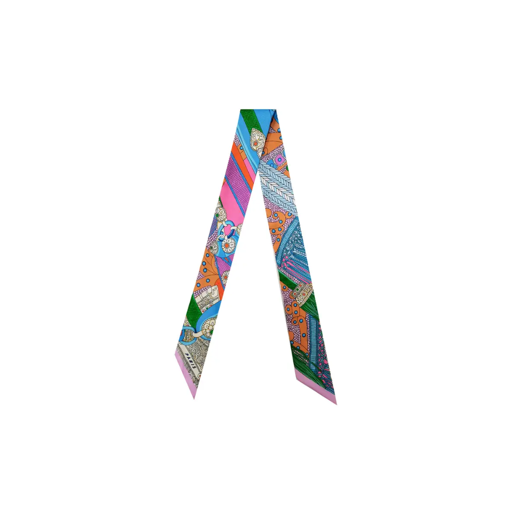 Scarf Necklace Multi Color Pattern