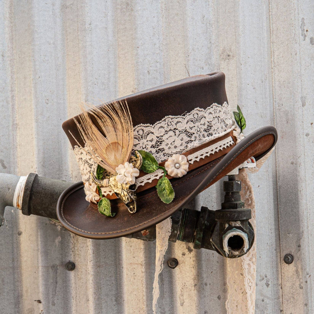 American Hat Makers - Leather and Lace Hat Band - Style True Love