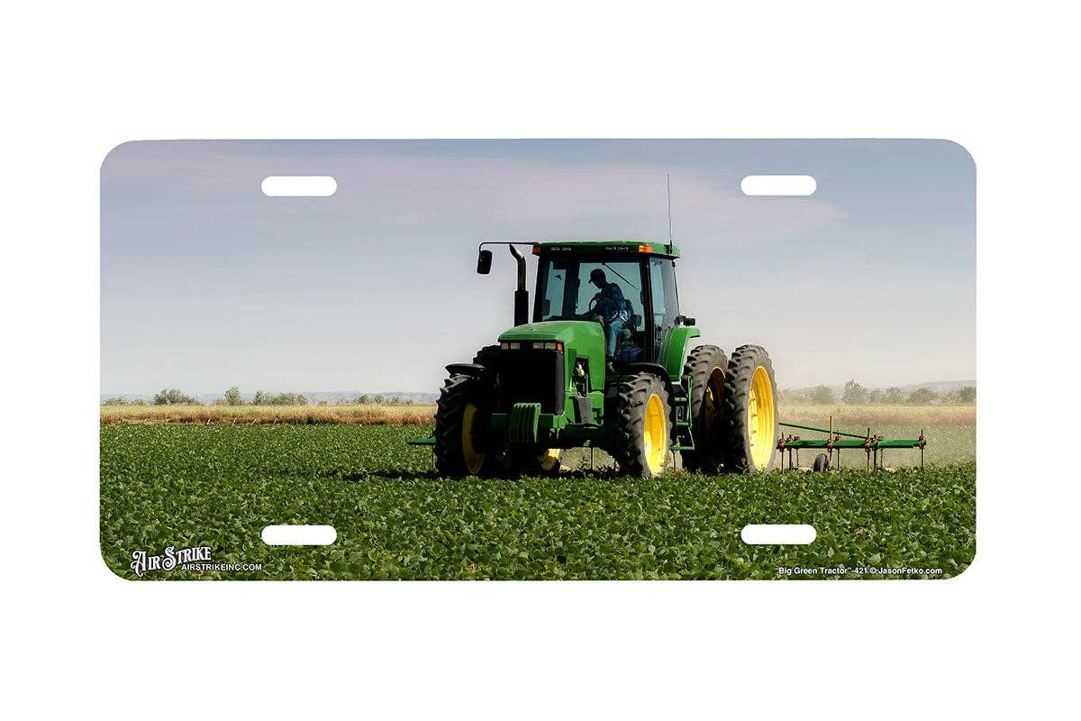 Airstrike - "Big Green Tractor" - Decorative License Plate