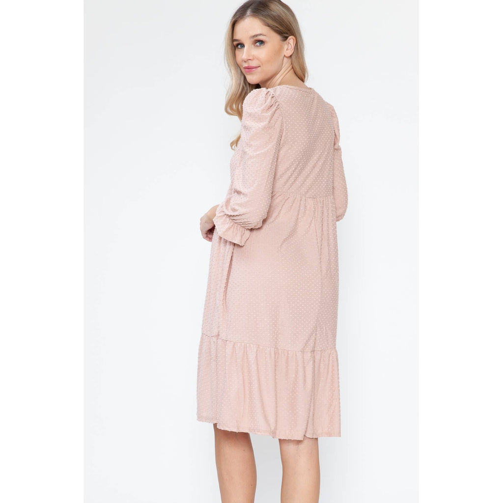 Story Teller - Maternity Easter Bubble Swiss Dot Long Spring Dress