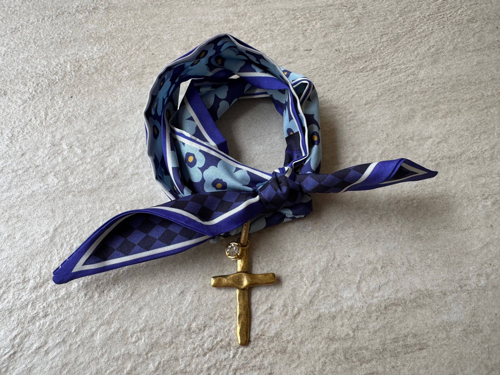 Golden Faith Scarf Necklace