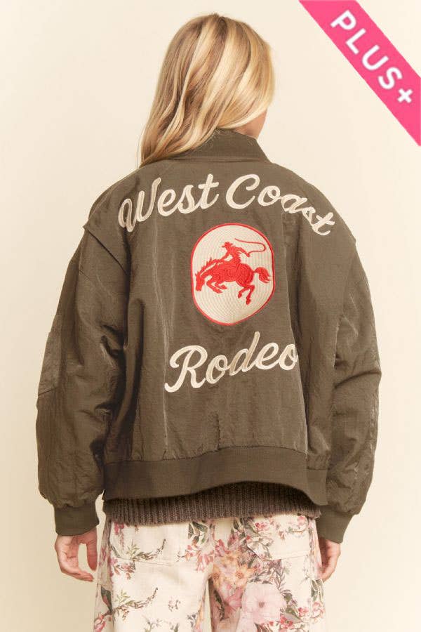 Embroidered Western Bomber Jacket