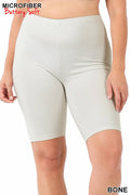 42POPS - SC106982 PLUS SIZE BRUSHED MICROFIBER BIKER SHORTS