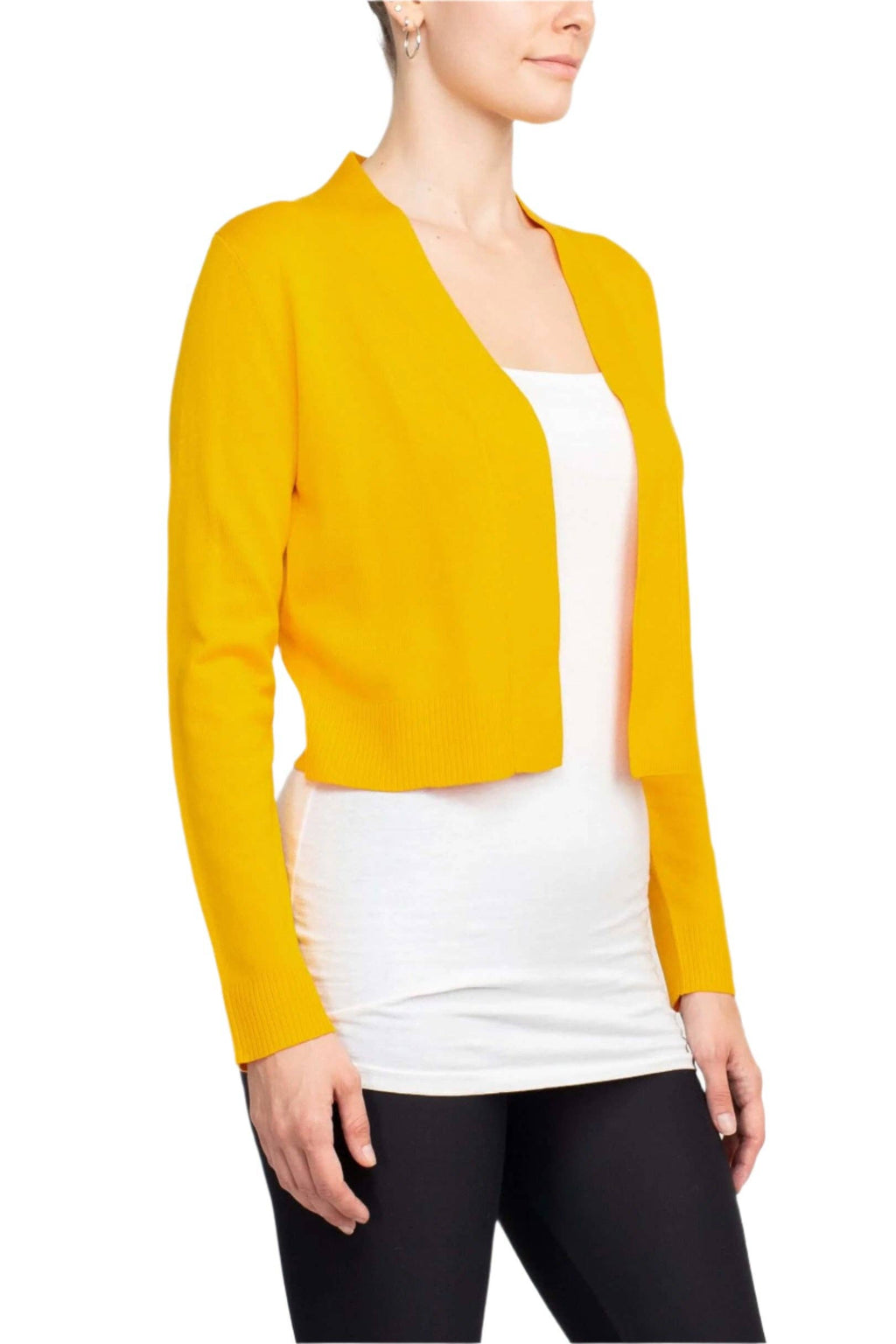 Immediate Apparel - Eclectic Studio Open Front Long Sleeve Cropped Rayon Bolero