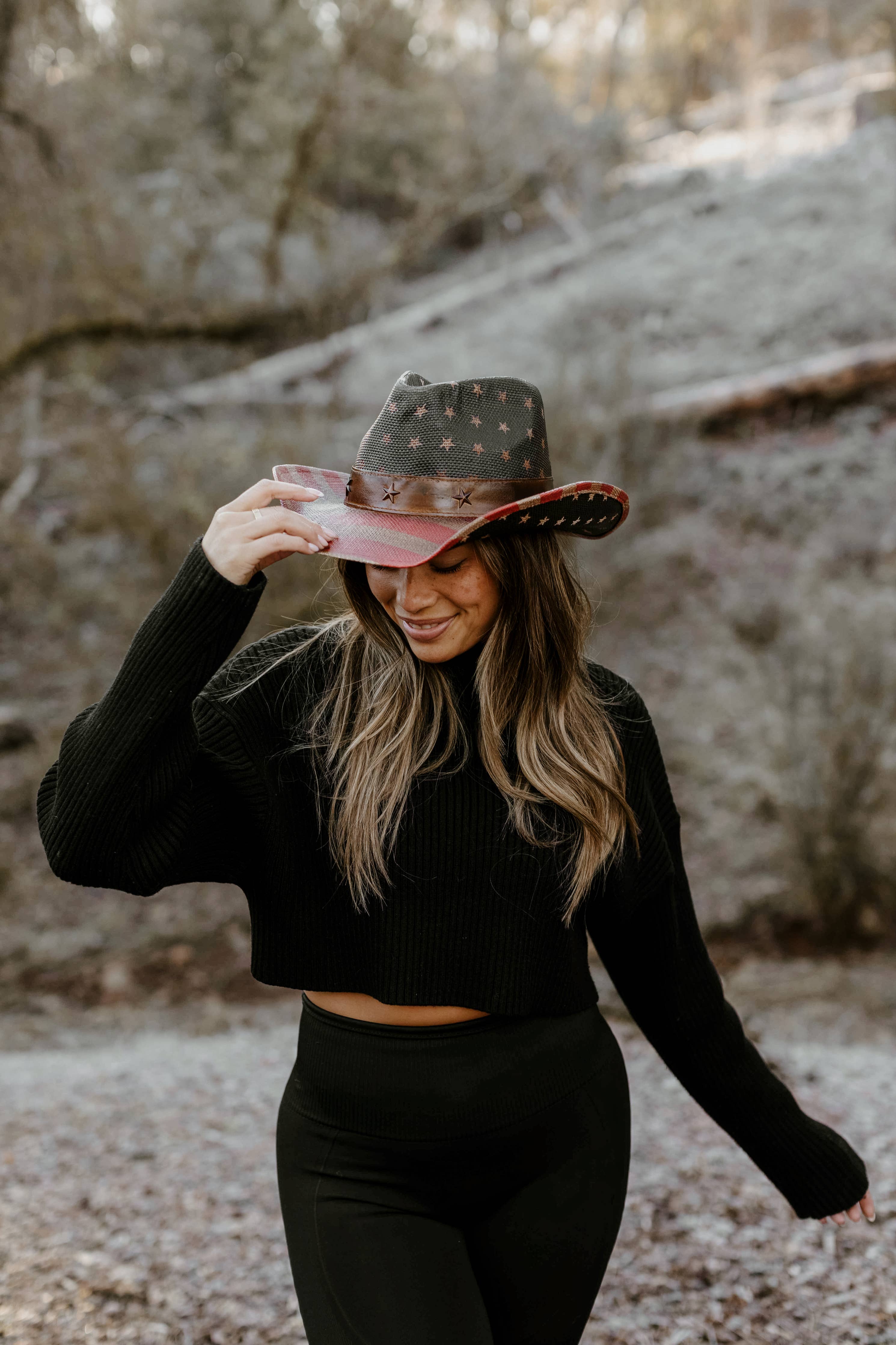 Patriotic Western Cowboy Straw Hat - Style Americana