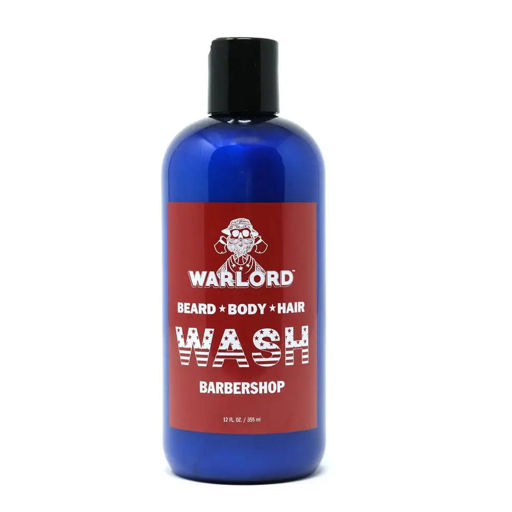 Warlord - Men's Grooming Essentials | Veteran Owned - Barbershop Beard/Body/Hair Wash, 12 oz Bottle