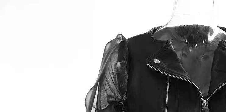 Productseeker - JK022 PU Biker Jacket with Mesh Panels