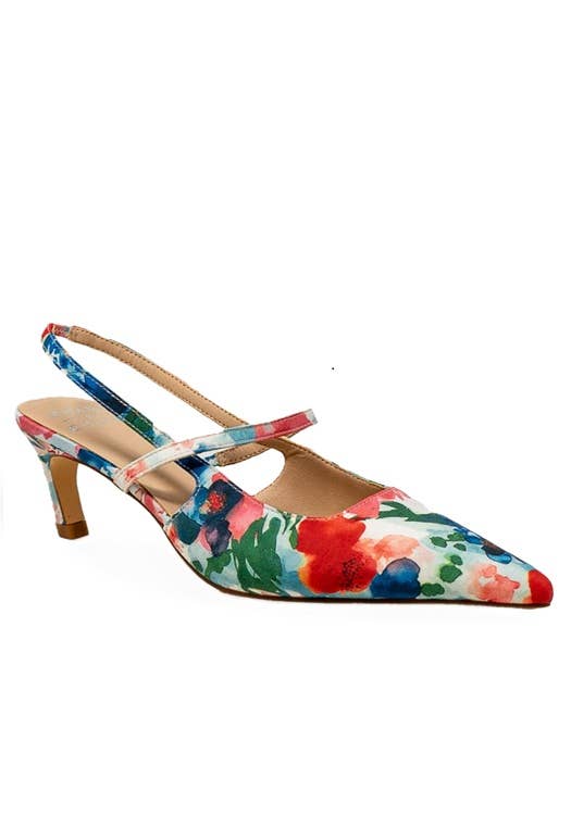 Chase+Chloe - ZANDRA-5 SLINGBACK POINTED TOE KITTEN HEEL