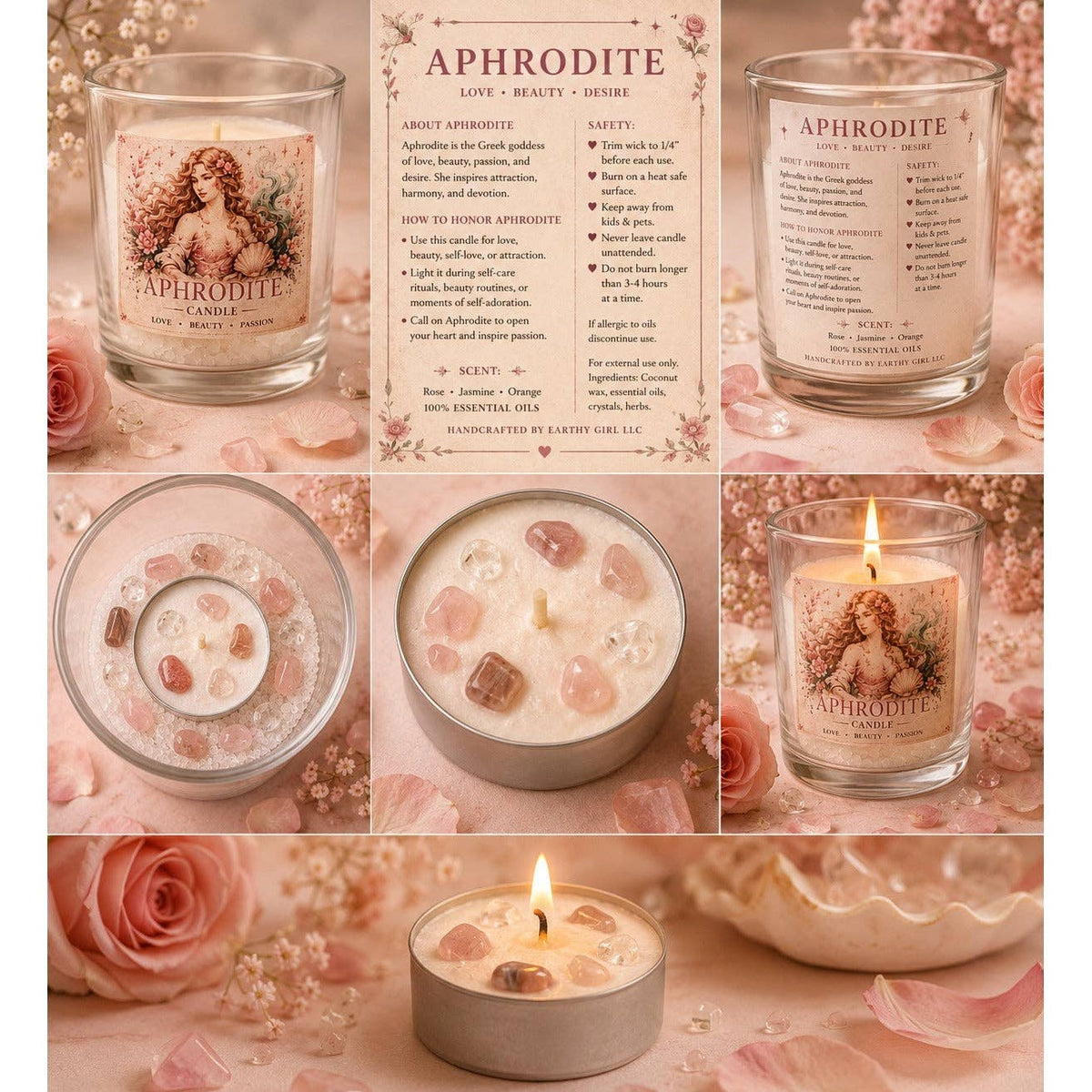 Aphrodite Tea Light Candle Set