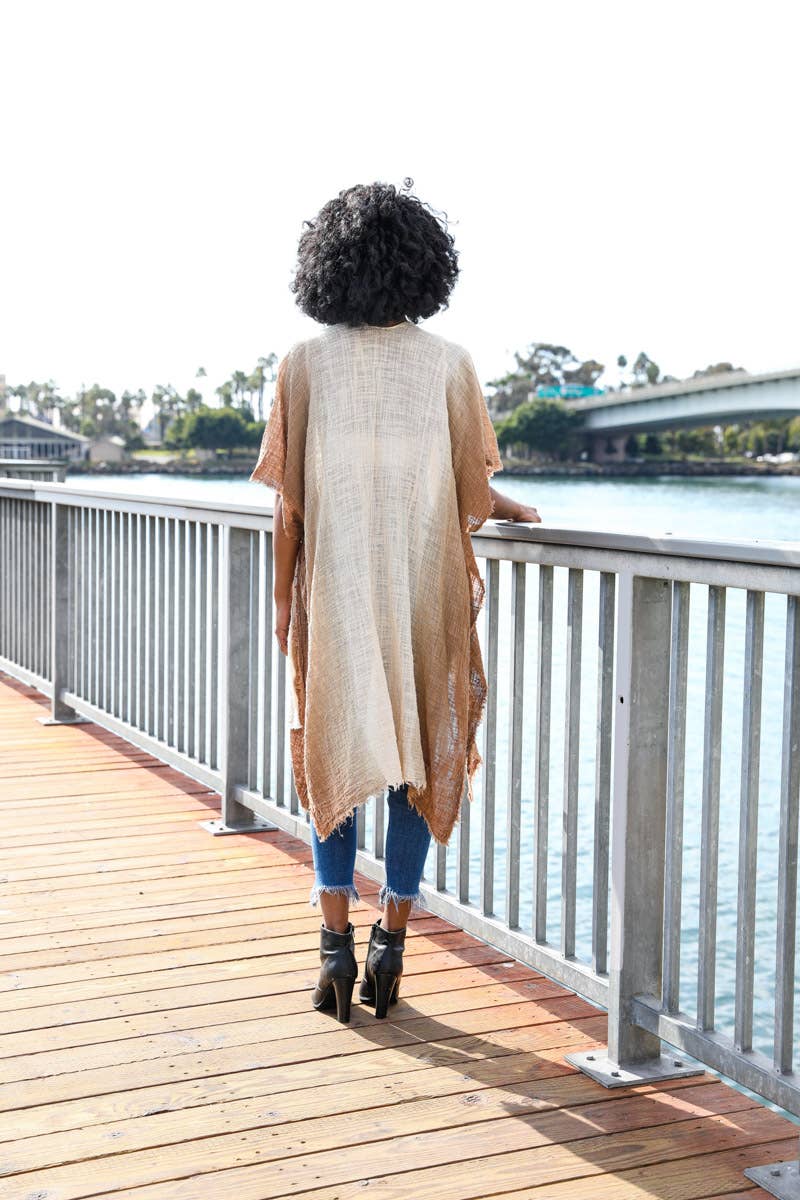 Boho Chic Ombre Kimono – Versatile Beach Cover-Up