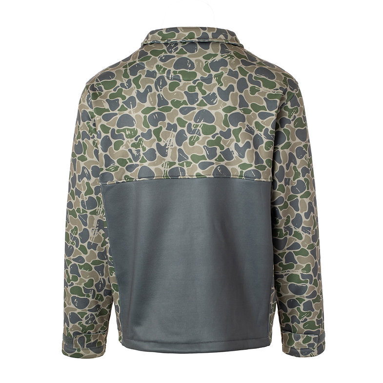 Youth Backwoods Camo Quarter Zip Fleece FieldStone