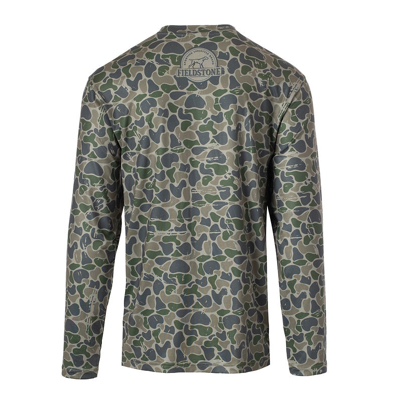 Backwoods Camo Dry-fit L/S Pocketed Tee