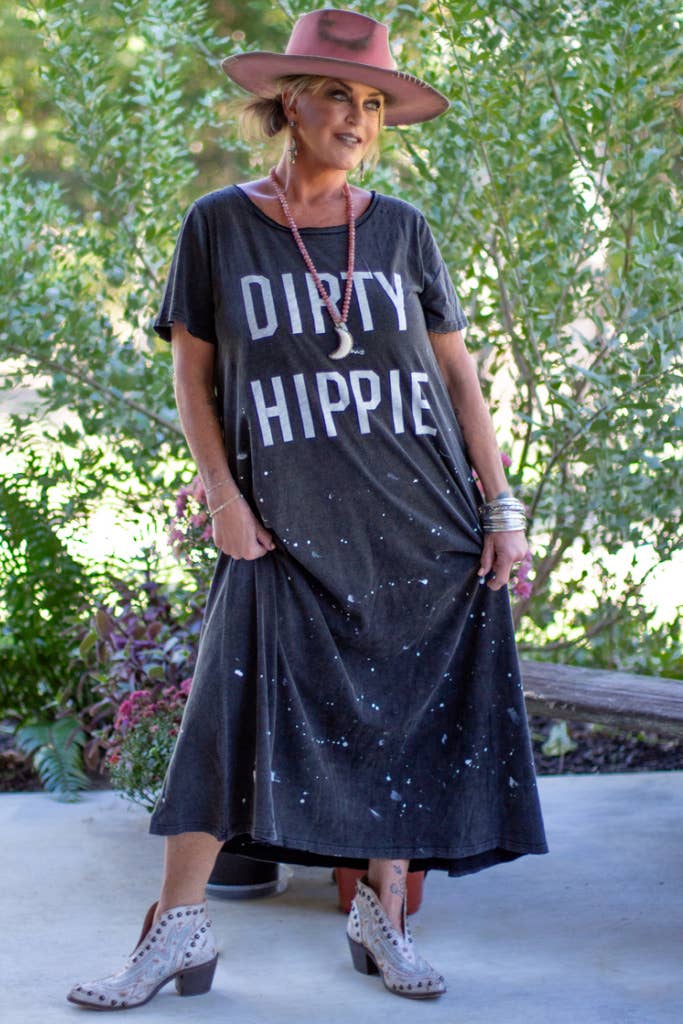 Jaded Gypsy - Dirty Hippie Dress - Vintage Black