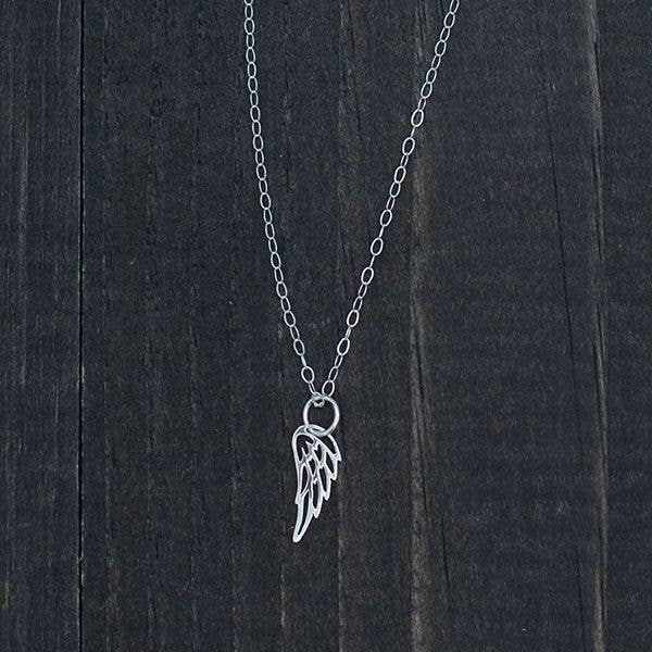 The Vintage Pearl - Psalm 91:4 Necklace (sterling silver)
