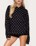 Rosa Clothing - Oversized Polka dot print hoodie