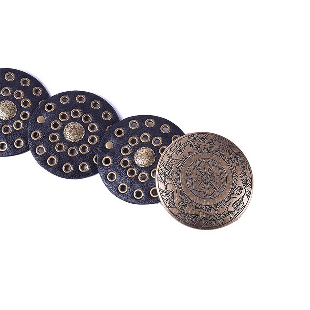 ACCITY - NEW RETRO FASHION RIVET EYELET DISC BELT_CWABE0488
