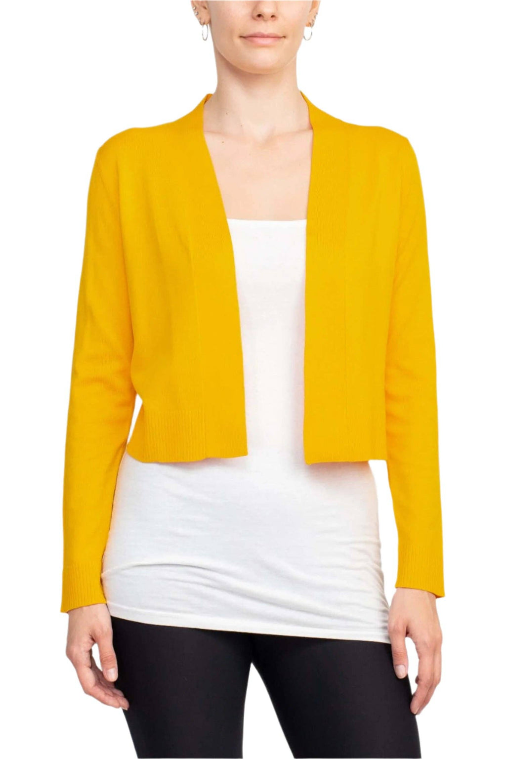 Immediate Apparel - Eclectic Studio Open Front Long Sleeve Cropped Rayon Bolero