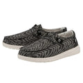 HEY DUDE WOMEN'S WENDY WOVEN ANIMAL ZEBRA BLACK