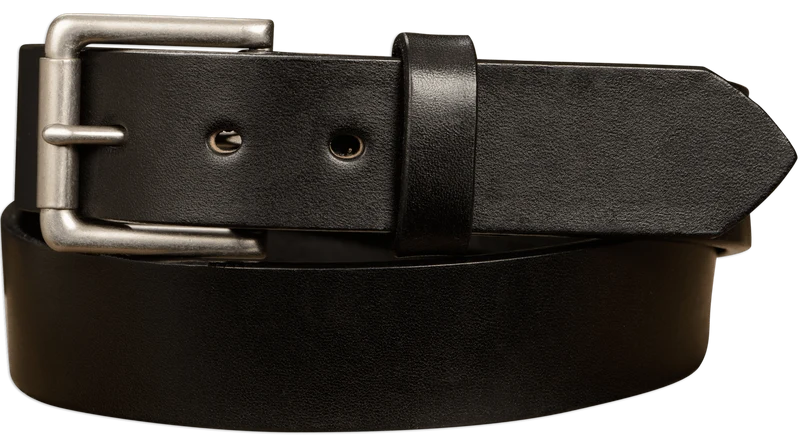The Maverick: Men's Black Non Stitched Leather Belt 1.50"
